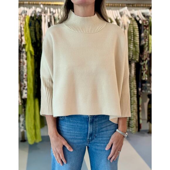 Kerisma Aja Sweater NWT Mock Neck Cropped One Size - Picture 2 of 8